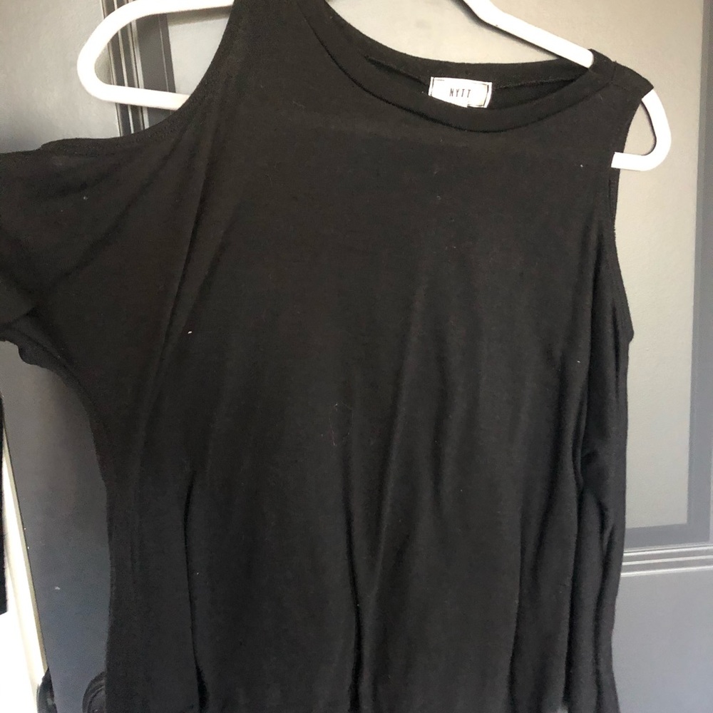 Black Open Shoulder Sweater